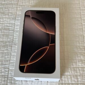 Apple iPhone 16 pro max empty Box desert titanium 256 gb BOX ONLY